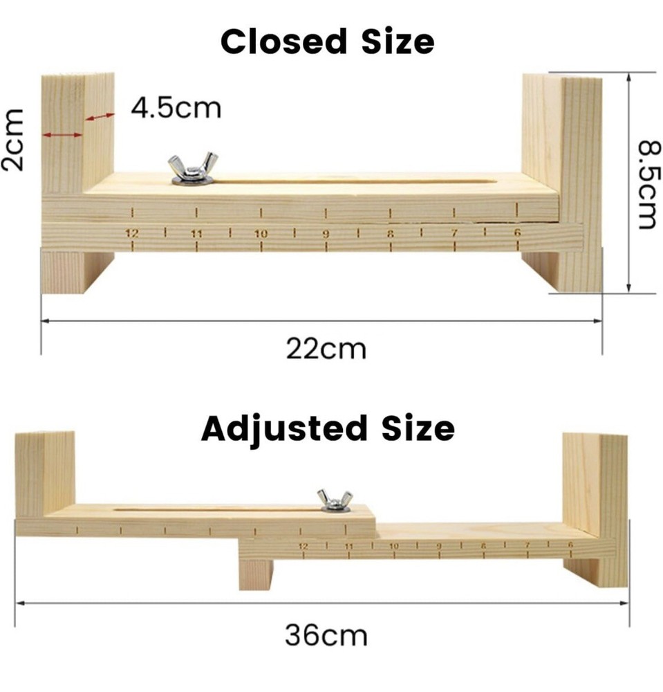Adjustable Length Paracord Jig Bracelet Maker Wooden Frame Woven Braiding DIY
