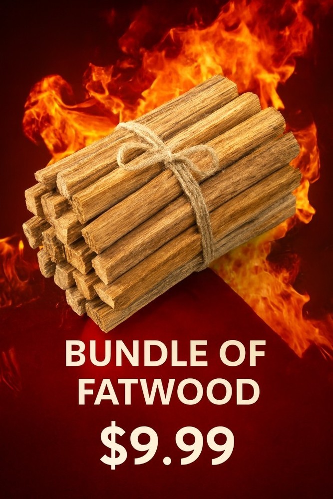 Fatlighter wood firestarter fatwood