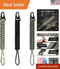 Versatile 3-Piece Set of 550 Paracord Keychains – Perfect for IDs & Outdoor Use