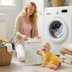 Natural Cotton Mesh Laundry Bags 12×16″ 3-Pack,Gentle Wash Large12*16, Beige