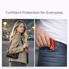 BURN PEPPER SPRAY KEYCHAIN 0.5OZ SELF DEFESNE SECURITY CASE MOLDED – RED 2 PACK