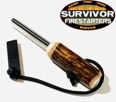 SURVIVOR FIRESTARTER Waterproof Survival Fire Starter HUNTING CAMPING FISHING