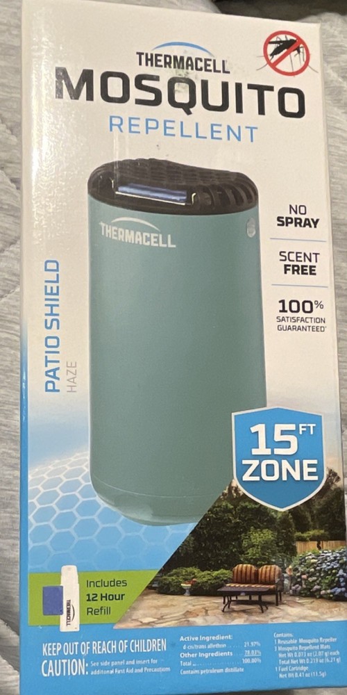 Thermacell Patio Shield Haze Mosquito Repeller Outdoor Scent Free 12hr No Spray