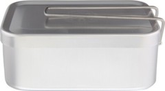 ESEE Aluminum Mess Survival Tin Measures 6 1/4″ x 4″ x 2 1/2″. Aluminum construc