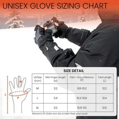 Surgoal Heated Gloves For Men Women 7.4V Battery Rechargeable 2.5-Hour Charging