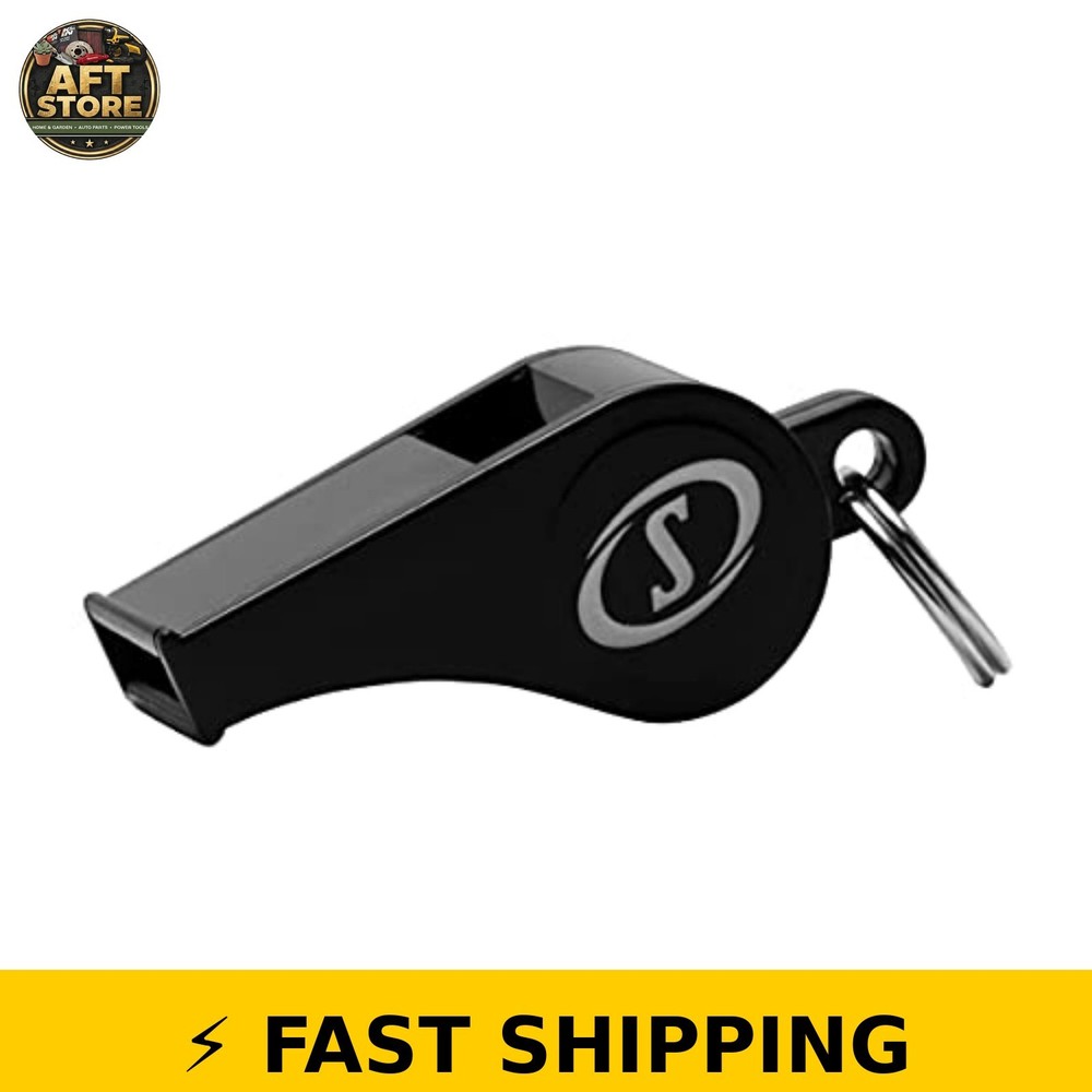 Spalding Plastic Whistle with Lanyard – Black