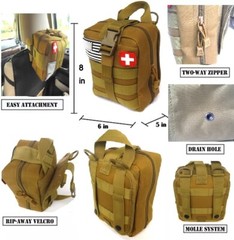 251Pcs First Aid Kits For Survival Emergency Trauma Military Travel IFAK Black