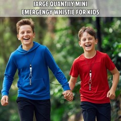 Emergency Whistles with Keychains, 200 PCS Aluminum Survival Whistle Extra Lo…