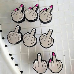 Middle Finger Tennis Racket Vibration Dampener Shock Absorbing Soft