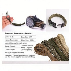 7 Strand Core-31M Paracord Parachute Cord 22-colour Lanyard Mil Spec Type III