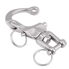 316 Stainless Steel Jaw Swivel Snap Shackle Sailboat Spinnaker Clasps 70mm