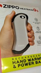 Zippo HeatBank 9s Rechargeable Hand Warmer & Power Bank, 5200 mAh, 9 hrs, SILVER