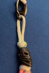 Paracord keychain. bagpurse, backpack, jacket zipper pull. Aviator Desert skull