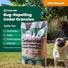 Natural Cedar Granules for Pest Protection | Family & Pet Safe, 2 Bags 16 lbs