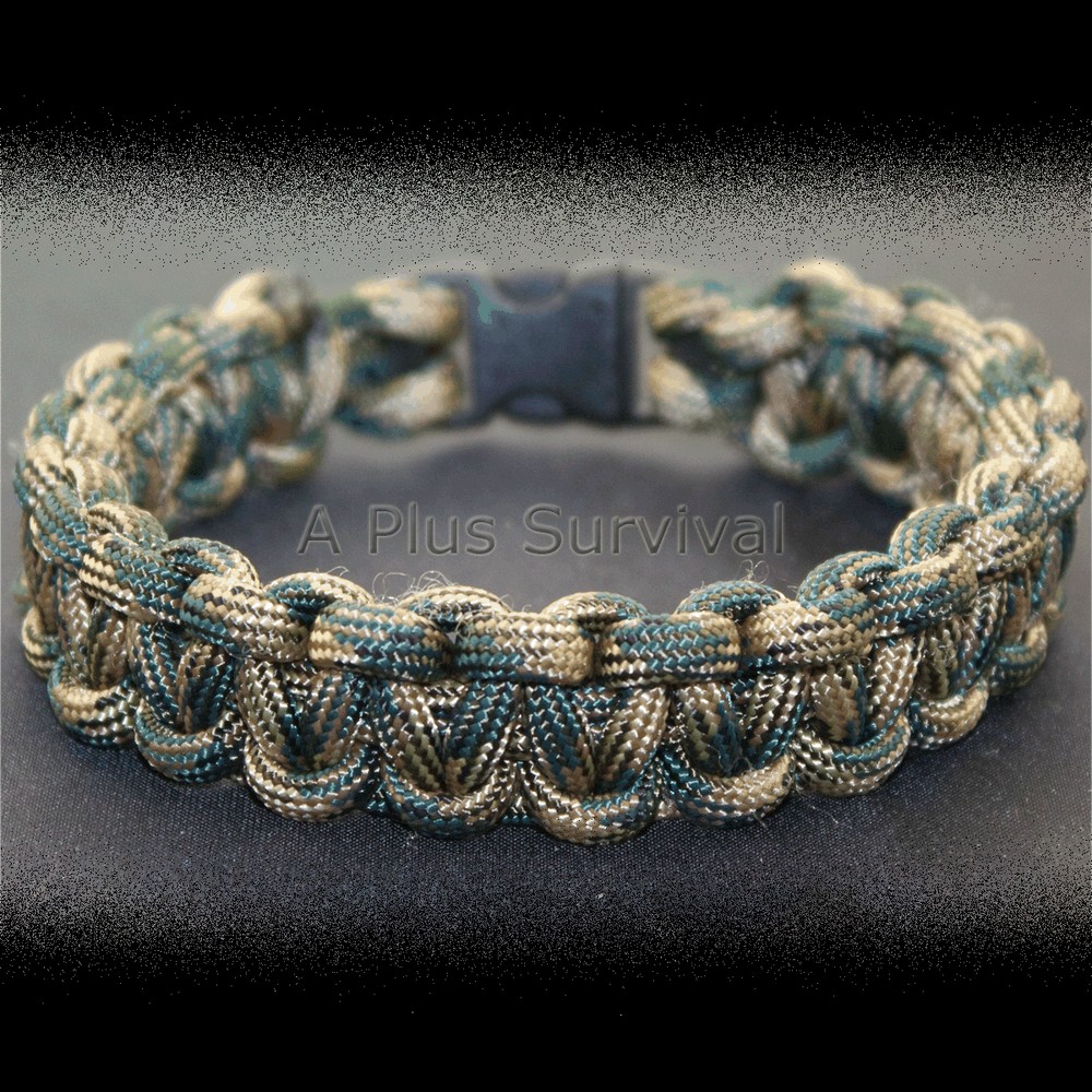 Paracord Bracelet Woodland Camo 9 Feet 7 Strand 550 LB