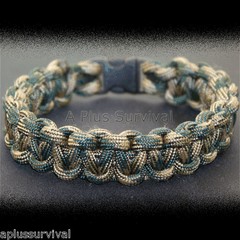 Paracord Bracelet Woodland Camo 9 Feet 7 Strand 550 LB