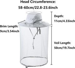 Net Bee Keeper Hat,Mosquito Bug Face Veil,Garden Gnats Head Mesh Cover | Dog Gro