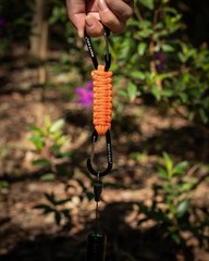 Paracord Braided Carabiner Keychain Lanyard Strap, Hanger Stroller Hook w/2