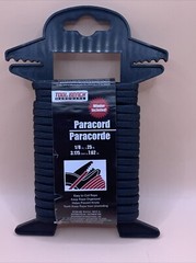 Tool Bench Hardware PARACORD BLACK 1/8in x 25 ft New