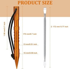 12 Pcs Paracord FID Set Stainless Steel Knotter Marlinspike Set Paracord Stit…