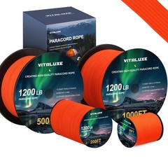 VITALUXE 1200lb Paracord Rope 4.4mm 15 Triple Strands