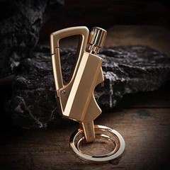 Permanent Match with Bottle Opener Metal Keychain Lighter, Reusable Waterproof