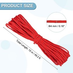 Reflective Fluorescent Paracord Rope 4mm 49 ft for Camping (Red)