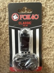 Fox 40 Classic Official Referee Coach Pealess WHISTLE 115 db +Lanyard New