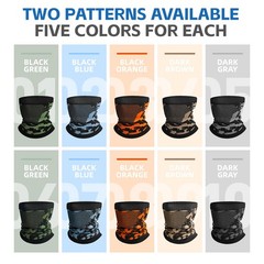 SPTSLFB Camouflage Neck Gaiter Ski Mask One Size, Pattern 1 Black Khaki Camo