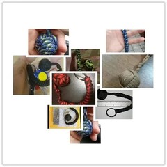Paracord Monkey Fist Style Keychain Outdoor Hiking Accessory