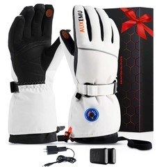 Heated Gloves For Men Women Auxemu 7.4V Heating 8H Warmth Heated Gloves Visual