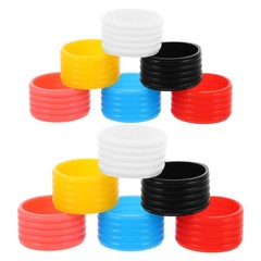 12 Pcs Badminton Handle Grip Silicone Ring Vibration Dampener Saver