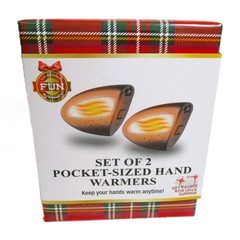 Pair Samsonico Electronic Hand Warmers Pocket Size Battery Heated Winter Gear