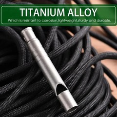Outdoor Emergency Whistle Survival Safety MINI Whistle EDC Necklace Camping Trip