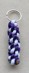 Paracord Keychain White/Purple
