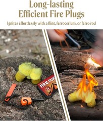 AWEASROY Fire Starter Plugs Windproof 24PCS Camping Kit