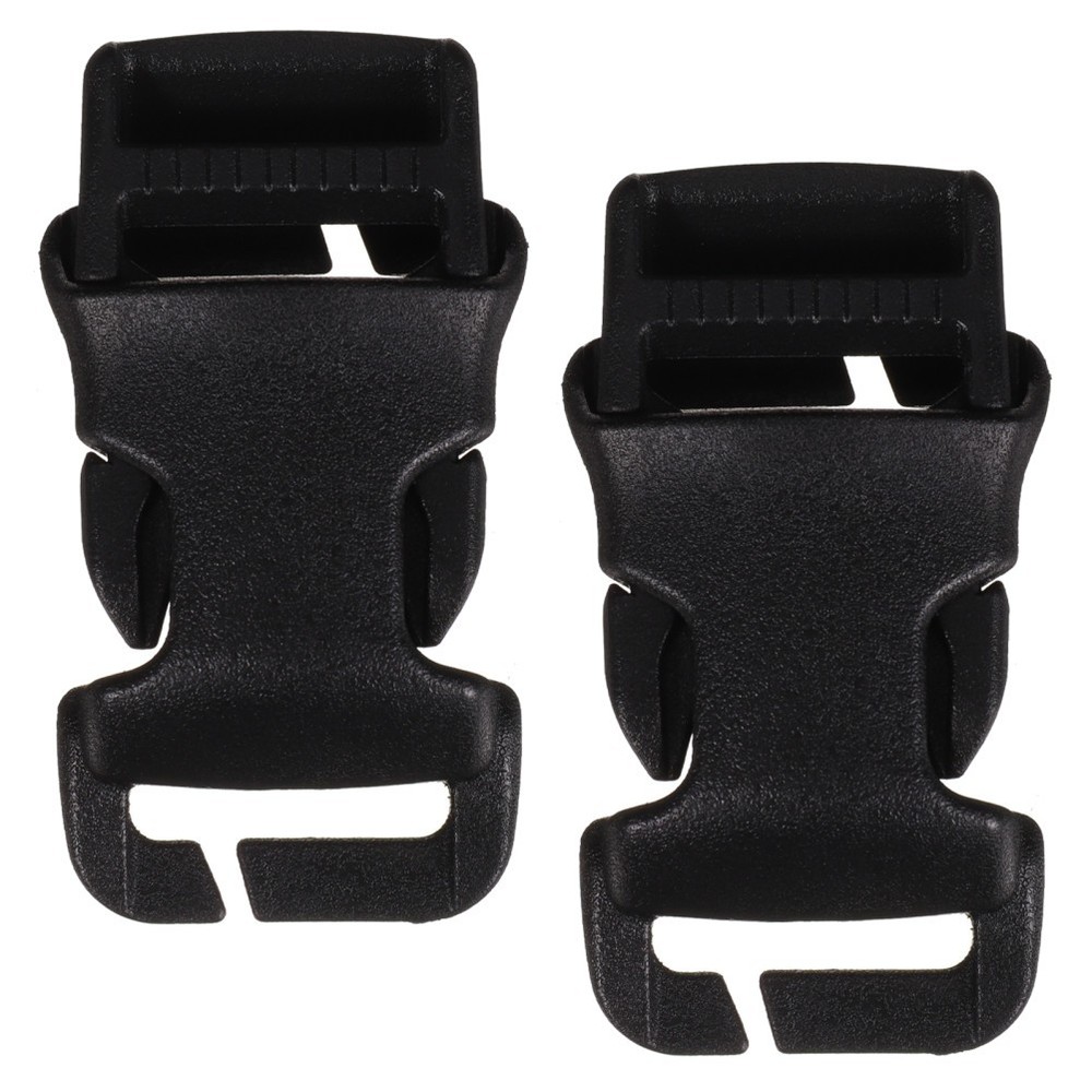 2Pcs Reusable Pom Backpack Buckles Convenient Outdoor Strap Buckles Black