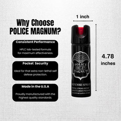 3 pack POLICE MAGNUM 3oz Safety Lock pepper spray Defense Security Protection