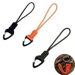 Paracord Keychain Lanyard 3 Pack Triangle Buckle Clip Hook Strap Key Chain