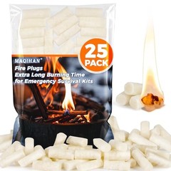 Fire Starter – 25PACK Fire Plugs Fire Starter Survival Tool, Fire Starters