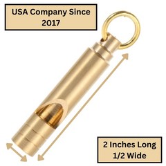 Brass Whistles 4 Pack, Emergency Survival Whistles Loud Safety Whistles for A…
