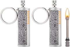 2-Pack Permanent Match Lighters – Waterproof Reusable Keychain Fire Starters