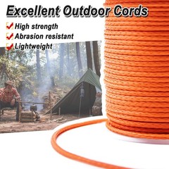 100% UHMWPE Braided Cord, 1.3mm Black 100ft 580lb Hollow Rope for Hammock, Ki…