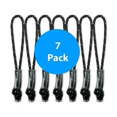 Black Elite Zipper Pulls (Set of 7) replacement for Nike Bag – Paracord Dredz