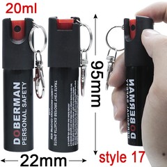 Pepper Spray 20ml Black Security Self Defense Keychain Belt Clip