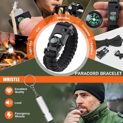 Emergency Survival Kit for Men 12 in-1 Outdoor Survival Gear Lifesaving Tools