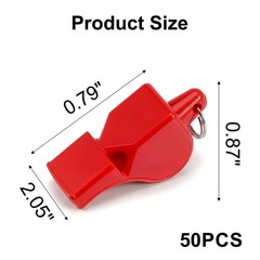 Leooomap 50 Pack Emergency Whistles with Lanyard, Ultra Loud 120dB Safety Whi…