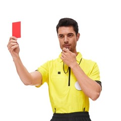 Soccer Referee Kit 2 Pcs Checkered Linesman Soccere Flags, Red Yellow Ref Car…