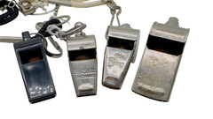 Lot 11 Vintage Referee Whistles Acme Thunderer England Goldsmith Cramer Hwc Vtg