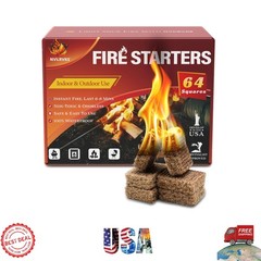 Nvkrvks Fire Starter, Easy-Burning Fire Starter Squares for Wood Stoves